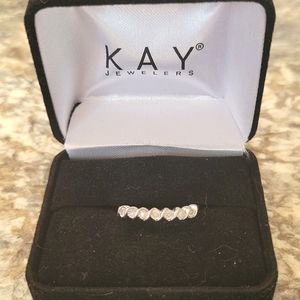 Kay jewelers diamond ring in sterling silver size 7